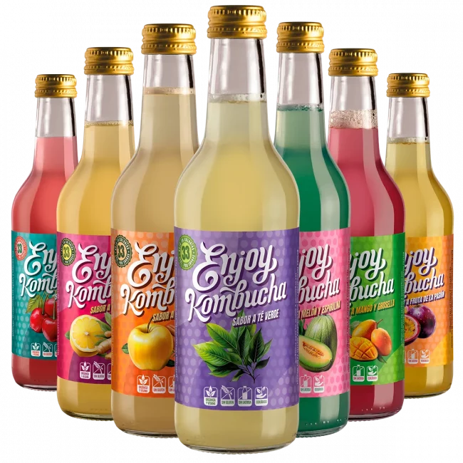 todos los sabores de enjoy kombucha